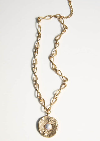 Collar Largo con Colgante Circular