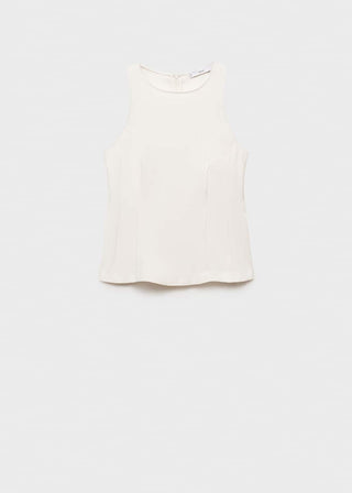 Blusa Cuello Halter con Tirantes Anchos