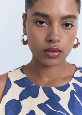 Blusa sin Mangas con Estampado Floral