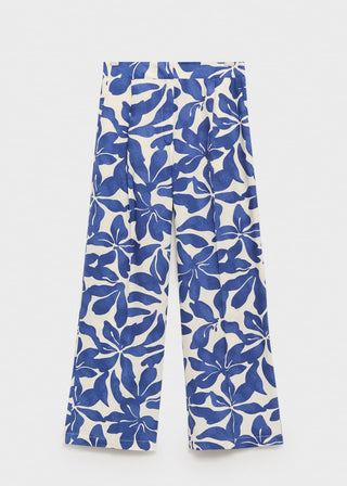 Pantalón Talle Medio con Estampado Floral