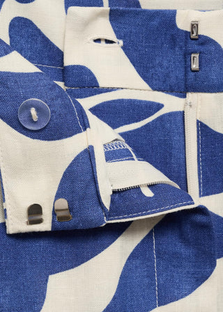 Pantalón Talle Medio con Estampado Floral