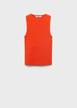 Blusa sin Mangas de Punto Fino