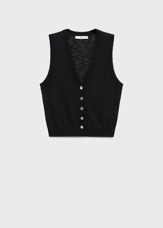 Chaleco de Punto con Detalle de Botones
