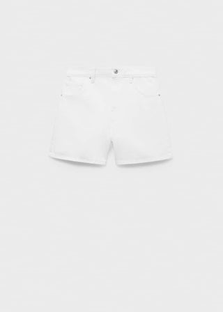 Shorts Denim Rectos Tiro Alto