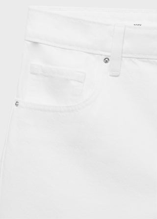 Shorts Denim Rectos Tiro Alto