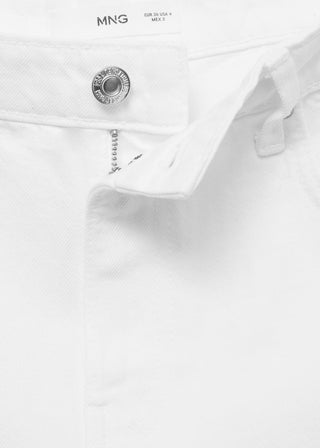 Shorts Denim Rectos Tiro Alto