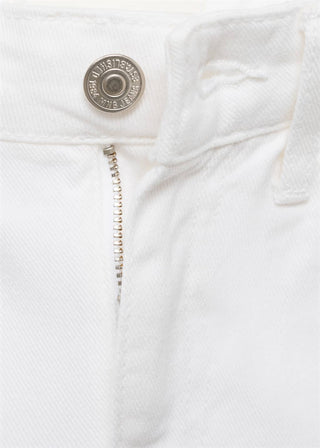 Jeans Rectos Talle Alto con Bolsillos