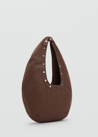 Bolso de Hombro Ovalado con Tachuelas.