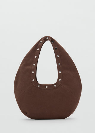 Bolso de Hombro Ovalado con Tachuelas.