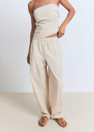 Pantalón Talle Medio con Cintura Elástica