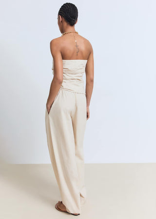 Pantalón Talle Medio con Cintura Elástica