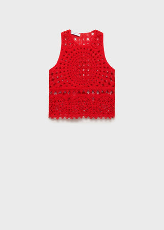 Blusa Cuello Halter de Crochet