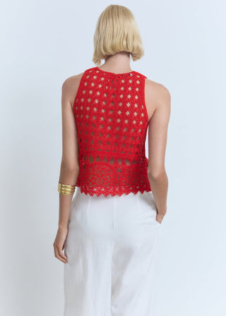 Blusa Cuello Halter de Crochet