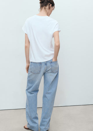 Camiseta Cuello Redondo de Algodón