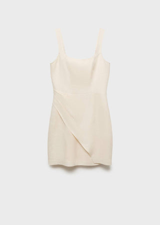 Vestido de Lino con Detalle de Pliegues