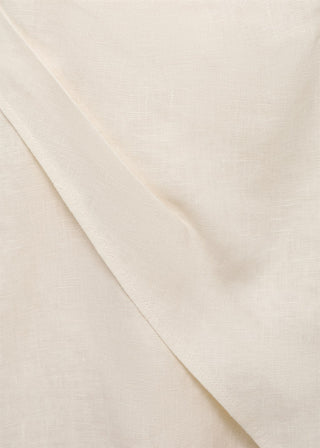 Vestido de Lino con Detalle de Pliegues