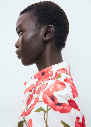 Camisa Manga Larga con Estampado Floral