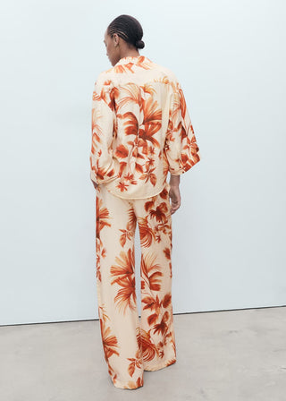 Camisa Manga Larga con Estampado de Palmera