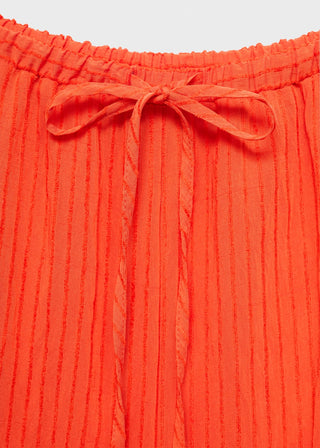 Pantalón Recto Efecto Arrugado.