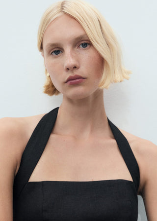 Enterizo con Cuello Halter de Lino.