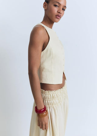 Chaleco con Botones Detalle de Lazo