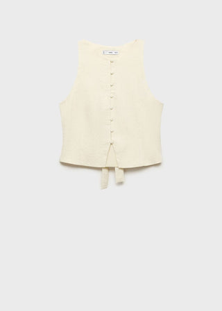 Chaleco con Botones Detalle de Lazo