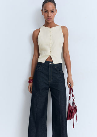 Chaleco con Botones Detalle de Lazo