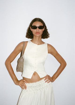 Chaleco con Botones Detalle de Lazo