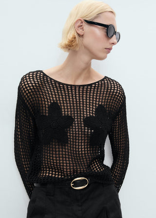 Blusa con Detalles Florales Bordados