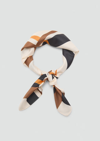 Pañuelo Satinado Estampado Rayas.