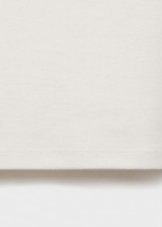 Camiseta con Escote Bajo de Algodón