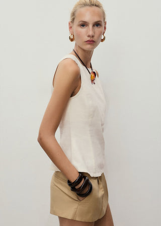 Blusa Denim Corte Peplum.