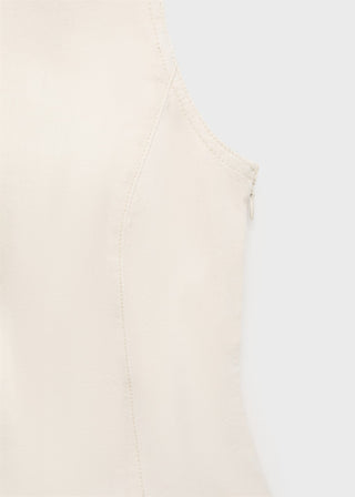 Blusa Denim Corte Peplum.