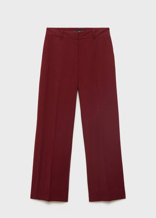 Pantalón Recto Talle Medio con Bolsillos.