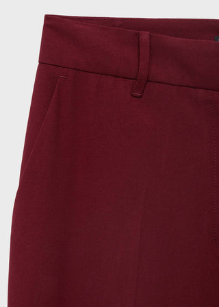 Pantalón Recto Talle Medio con Bolsillos.