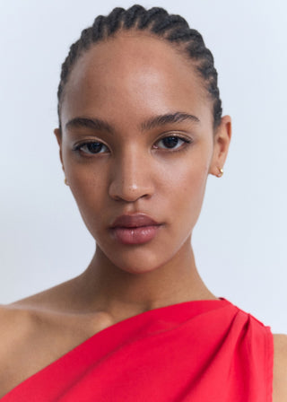 Vestido Corto Cuello Asimétrico