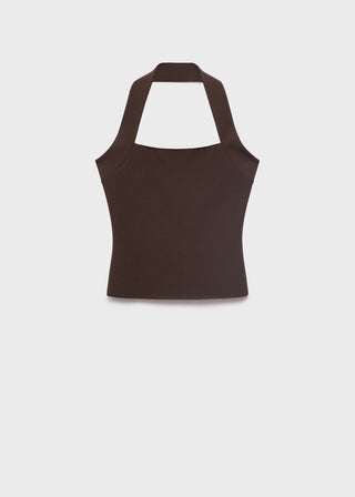 Blusa Escote Halter con Espalda Abierta