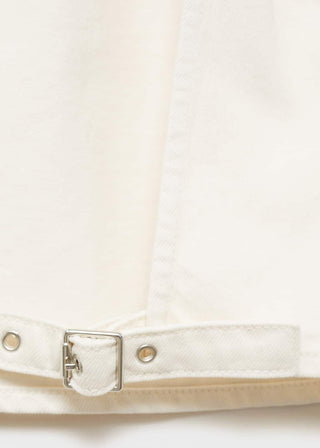 Blusa Crop Denim con Hebilla