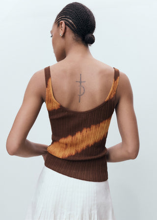 Camiseta de Punto con Estampado Tie Dye