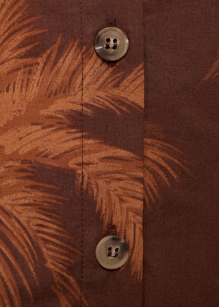 Camisa Manga Larga con Estampado de Palmeras.