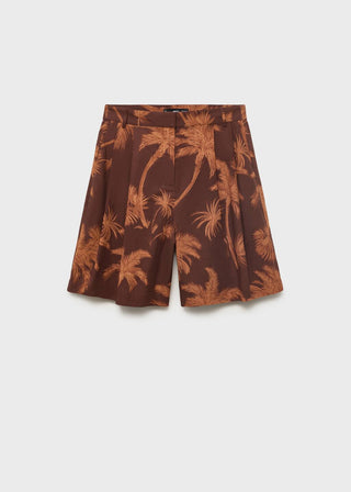 Bermudas con Estampado de Palmeras.