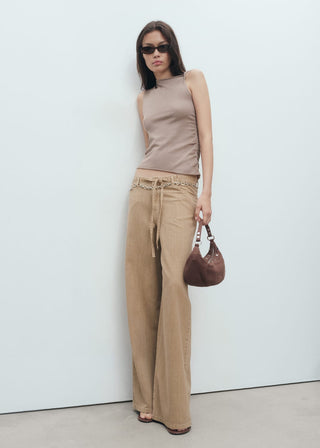 Blusa de Tirantes con Detalle Asimétrico