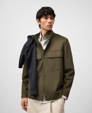 Chaqueta de Antelina con Bolsillos