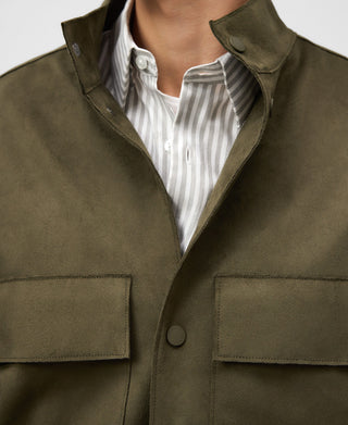 Chaqueta de Antelina con Bolsillos