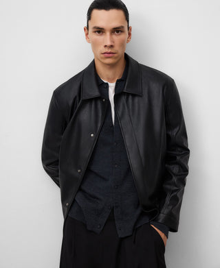 Chaqueta Oversize Efecto Piel