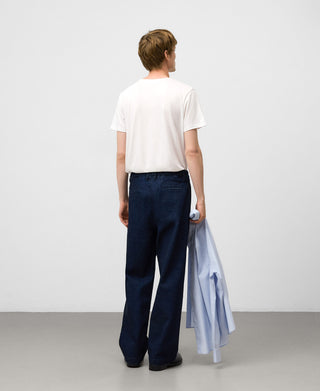 Jeans con Cintura Elástica y Logo Grabado