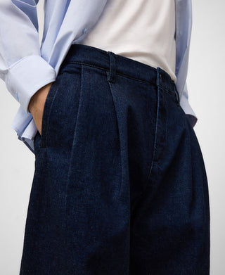 Jeans con Cintura Elástica y Logo Grabado