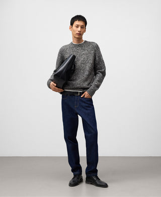 Jeans Rectos Talle Alto con Bolsillos