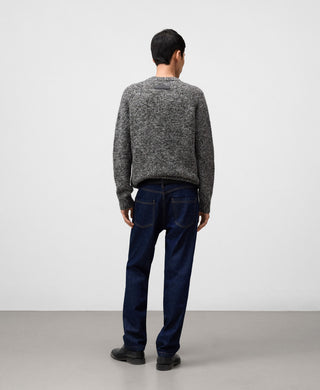 Jeans Rectos Talle Alto con Bolsillos
