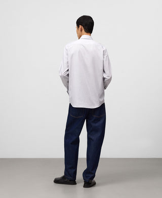 Jeans Barrel Talle Alto con Bolsillos